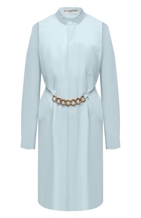 Женское хлопковое платье GIVENCHY голубого цвета по цене 114000 руб., арт. BW212X130A | Фото 1 Женское хлопковое платье GIVENCHY голубого цвета, арт. BW212X130A | Фото 1