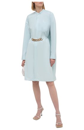 Женское хлопковое платье GIVENCHY голубого цвета по цене 114000 руб., арт. BW212X130A | Фото 2 Женское хлопковое платье GIVENCHY голубого цвета, арт. BW212X130A | Фото 2