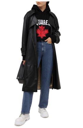 Женский хлопковое худи DSQUARED2 черного цвета по цене 37650 руб., арт. S75GU0363/S25042 | Фото 2 Женский хлопковое худи DSQUARED2 черного цвета, арт. S75GU0363/S25042 | Фото 2