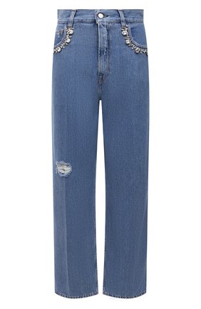 Женские джинсы GOLDEN GOOSE DELUXE BRAND голубого цвета по цене 33650 руб., арт. GWP00102.P000407 | Фото 1 Женские джинсы GOLDEN GOOSE DELUXE BRAND голубого цвета, арт. GWP00102.P000407 | Фото 1