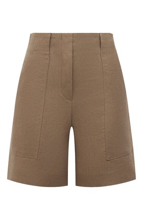 Женские льняные шорты LORO PIANA коричневого цвета по цене 69850 руб., арт. FAL0703 | Фото 1 Женские льняные шорты LORO PIANA коричневого цвета, арт. FAL0703 | Фото 1