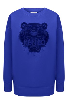 Женский хлопковый свитшот KENZO синего цвета по цене 27850 руб., арт. FB52SW9224XF | Фото 1 Женский хлопковый свитшот KENZO синего цвета, арт. FB52SW9224XF | Фото 1