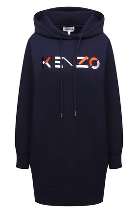 Женское хлопковое платье KENZO темно-синего цвета по цене 38950 руб., арт. FA62R07724M0 | Фото 1 Женское хлопковое платье KENZO темно-синего цвета, арт. FA62R07724M0 | Фото 1