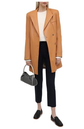 Женские брюки из хлопка и шерсти REDVALENTINO темно-синего цвета по цене 44600 руб., арт. VR3RBD55/5M6 | Фото 2 Женские брюки из хлопка и шерсти REDVALENTINO темно-синего цвета, арт. VR3RBD55/5M6 | Фото 2