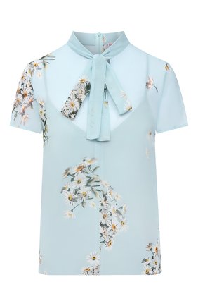 Женская блузка REDVALENTINO голубого цвета по цене 34200 руб., арт. VR0AAC45/5SC | Фото 1 Женская блузка REDVALENTINO голубого цвета, арт. VR0AAC45/5SC | Фото 1