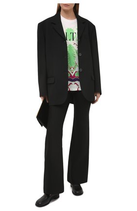 Женская хлопковая футболка VALENTINO разноцветного цвета по цене 58350 руб., арт. VB3MG11W6AK | Фото 2 Женская хлопковая футболка VALENTINO разноцветного цвета, арт. VB3MG11W6AK | Фото 2