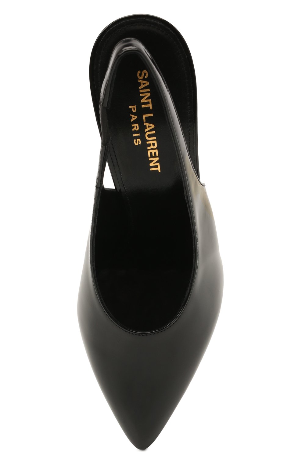 Женские кожаные туфли venus SAINT LAURENT черного цвета, арт. 637731/1TV00 | Фото 5 (Каблук высота: Высокий; Материал внешний: Кожа; Материал внутренний: Натуральная кожа; Каблук тип: Шпилька; Подошва: Плоская)