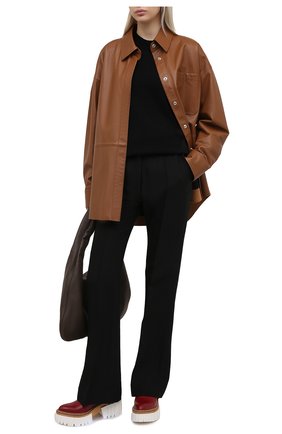 Женская дерби emilie STELLA MCCARTNEY красного цвета по цене 68900 руб., арт. 800268/W0YG0 | Фото 2 Женская дерби emilie STELLA MCCARTNEY красного цвета, арт. 800268/W0YG0 | Фото 2