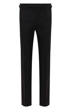 Мужские шелковые брюки TOM FORD черного цвета, арт. 915R01/610043 | Фото 1 (Материал подклада: Купро; Материал внешний: Шелк; Длина (брюки, джинсы): Стандартные; Случай: Формальный; Стили: Классический; Региональные ограничения белый список (Axapta Mercury): RU)