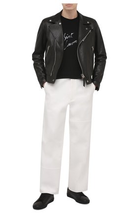 Мужские кожаные кеды court classic sl/06 SAINT LAURENT черного цвета по цене 47750 руб., арт. 650003/0ZS11 | Фото 2 Мужские кожаные кеды court classic sl/06 SAINT LAURENT черного цвета, арт. 650003/0ZS11 | Фото 2