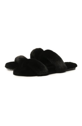 Мужские шлепанцы из меха норки bleach SAINT LAURENT черного цвета по цене 86800 руб., арт. 649014/E0E00 | Фото 1 Мужские шлепанцы из меха норки bleach SAINT LAURENT черного цвета, арт. 649014/E0E00 | Фото 1
