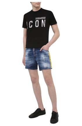 Мужские джинсовые шорты DSQUARED2 темно-синего цвета по цене 48150 руб., арт. S74MU0659/S30342 | Фото 2 Мужские джинсовые шорты DSQUARED2 темно-синего цвета, арт. S74MU0659/S30342 | Фото 2