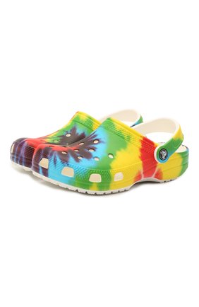 Детские сабо classic tie dye CROCS разноцветного цвета по цене 3600 руб., арт. 205453-90H | Фото 1 Детские сабо classic tie dye CROCS разноцветного цвета, арт. 205453-90H | Фото 1 (Материал внешний: Экокожа)
