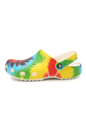 Детские сабо classic tie dye CROCS разноцветного цвета по цене 3600 руб., арт. 205453-90H | Фото 2 Детские сабо classic tie dye CROCS разноцветного цвета, арт. 205453-90H | Фото 2 (Материал внешний: Экокожа)