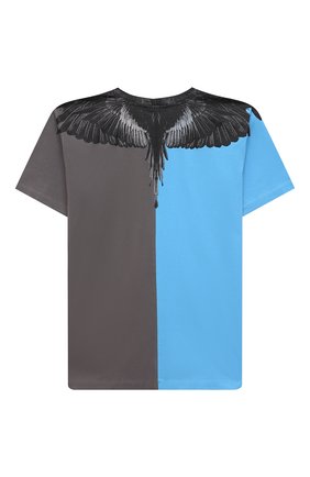 Детская хлопковая футболка MARCELO BURLON KIDS OF MILAN голубого цвета по цене 11050 руб., арт. 21E/B/MB/1108/0010/8-14Y | Фото 2 Детская хлопковая футболка MARCELO BURLON KIDS OF MILAN голубого цвета, арт. 21E/B/MB/1108/0010/8-14Y | Фото 2