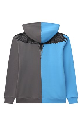 Детский хлопковая толстовка MARCELO BURLON KIDS OF MILAN голубого цвета по цене 30950 руб., арт. 21E/B/MB/2202/0020/8-14Y | Фото 2 Детский хлопковая толстовка MARCELO BURLON KIDS OF MILAN голубого цвета, арт. 21E/B/MB/2202/0020/8-14Y | Фото 2 (Материал внешний: Хлопок; Рукава: Длинные; Мальчики Кросс-КТ: Толстовка-одежда; Региональные ограничения белый список (Axapta Mercury): RU; Ростовка одежда: 10 - 11 лет | 140 - 146см, 12 лет | 152 см, 13 - 15 лет | 158 см, 8 лет | 128 см)