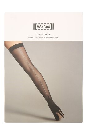 Женские чулки luna stay-up WOLFORD черного цвета по цене 5900 руб., арт. 28140 | Фото 1 Женские чулки luna stay-up WOLFORD черного цвета, арт. 28140 | Фото 1