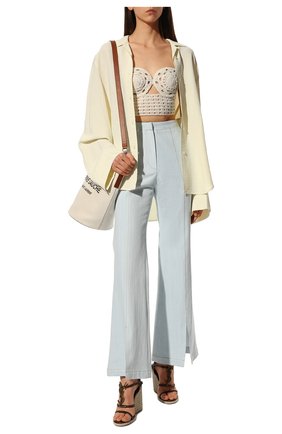 Женские кожаные сандалии cassandra SAINT LAURENT коричневого цвета по цене 89950 руб., арт. 570599/0MUTT | Фото 2 Женские кожаные сандалии cassandra SAINT LAURENT коричневого цвета, арт. 570599/0MUTT | Фото 2