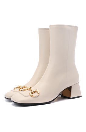 Женские кожаные ботильоны baby GUCCI белого цвета по цене 106200 руб., арт. 643888/BK000 | Фото 1 Женские кожаные ботильоны baby GUCCI белого цвета, арт. 643888/BK000 | Фото 1