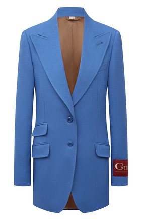 Женский шерстяной жакет GUCCI синего цвета по цене 255000 руб., арт. 652595/ZAF6I | Фото 1 Женский шерстяной жакет GUCCI синего цвета, арт. 652595/ZAF6I | Фото 1