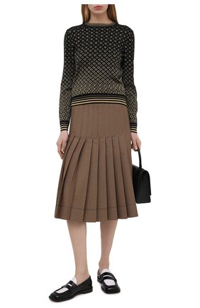 Женский шерстяной пуловер GUCCI черного цвета по цене 88200 руб., арт. 650376/XKB0G | Фото 2 Женский шерстяной пуловер GUCCI черного цвета, арт. 650376/XKB0G | Фото 2