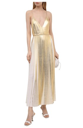 Женское платье VALENTINO золотого цвета по цене 399500 руб., арт. VB3VAVB06AQ | Фото 2 Женское платье VALENTINO золотого цвета, арт. VB3VAVB06AQ | Фото 2