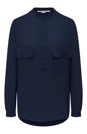 Женская шелковая блузка STELLA MCCARTNEY темно-синего цвета по цене 53750 руб., арт. 531899/SY206 | Фото 1 Женская шелковая блузка STELLA MCCARTNEY темно-синего цвета, арт. 531899/SY206 | Фото 1