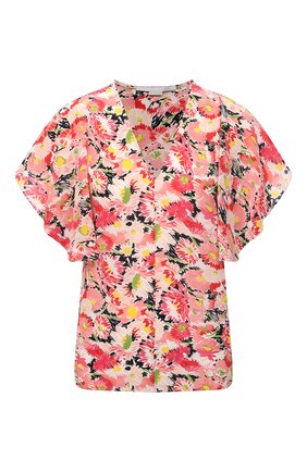 Женская шелковая блузка STELLA MCCARTNEY розового цвета по цене 53600 руб., арт. 602912/SRA27 | Фото 1 Женская шелковая блузка STELLA MCCARTNEY розового цвета, арт. 602912/SRA27 | Фото 1 (Материал внешний: Шелк; Рукава: Короткие; Длина (для топов): Стандартные; Принт: С принтом; Стили: Романтичный; Женское Кросс-КТ: Блуза-одежда)