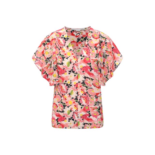Шелковая блузка Stella McCartney розового цвета