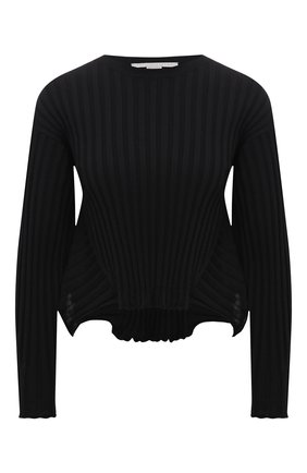 Женский пуловер из шерсти и вискозы STELLA MCCARTNEY черного цвета, арт. 602889/S2240 | Фото 1 (Материал внешний: Шерсть, Вискоза; Рукава: Длинные; Длина (для топов): Стандартные; Женское Кросс-КТ: Пуловер-одежда; Стили: Бохо; Региональные ограничения белый список (Axapta Mercury): RU)