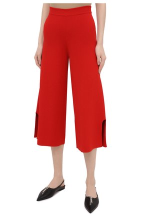 Женские брюки из вискозы STELLA MCCARTNEY красного цвета, арт. 602880/S2076 | Фото 3 (Силуэт Ж (брюки и джинсы): Широкие; Женское Кросс-КТ: Брюки-одежда; Региональные ограничения белый список (Axapta Mercury): RU; Стили: Спорт-шик; Материал внешний: Вискоза; Длина (брюки, джинсы): Укороченные)