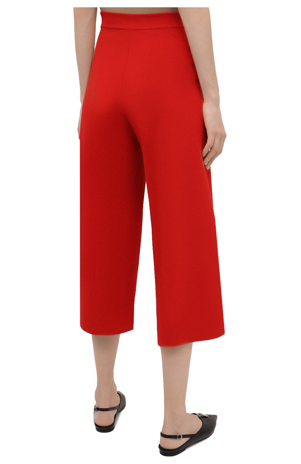 Женские брюки из вискозы STELLA MCCARTNEY красного цвета, арт. 602880/S2076 | Фото 4 (Силуэт Ж (брюки и джинсы): Широкие; Женское Кросс-КТ: Брюки-одежда; Региональные ограничения белый список (Axapta Mercury): RU; Стили: Спорт-шик; Материал внешний: Вискоза; Длина (брюки, джинсы): Укороченные)
