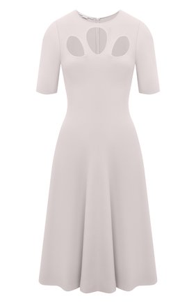 Женское платье из вискозы STELLA MCCARTNEY светло-серого цвета по цене 117500 руб., арт. 602877/S2076 | Фото 1 Женское платье из вискозы STELLA MCCARTNEY светло-серого цвета, арт. 602877/S2076 | Фото 1 (Рукава: Короткие; Длина Ж (юбки, платья, шорты): До колена; Материал внешний: Вискоза; Женское Кросс-КТ: Платье-одежда; Случай: Повседневный; Стили: Романтичный)