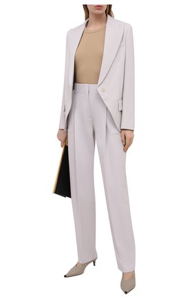 Женский шерстяной жакет STELLA MCCARTNEY светло-серого цвета по цене 119000 руб., арт. 602875/SPA28 | Фото 2 Женский шерстяной жакет STELLA MCCARTNEY светло-серого цвета, арт. 602875/SPA28 | Фото 2