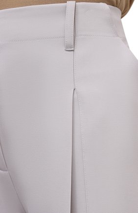 Женские шерстяные брюки STELLA MCCARTNEY светло-серого цвета, арт. 602439/SPA28 | Фото 5 (Длина (брюки, джинсы): Удлиненные; Материал внешний: Шерсть; Женское Кросс-КТ: Брюки-одежда; Силуэт Ж (брюки и джинсы): Прямые; Региональные ограничения белый список (Axapta Mercury): RU; Стили: Кэжуэл)