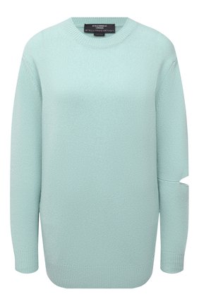 Женский кашемировый пуловер STELLA MCCARTNEY светло-голубого цвета по цене 72050 руб., арт. 601883/S7231 | Фото 1 Женский кашемировый пуловер STELLA MCCARTNEY светло-голубого цвета, арт. 601883/S7231 | Фото 1