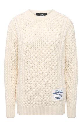 Женский хлопковый свитер STELLA MCCARTNEY бежевого цвета по цене 67200 руб., арт. 583371/S7226 | Фото 1 Женский хлопковый свитер STELLA MCCARTNEY бежевого цвета, арт. 583371/S7226 | Фото 1