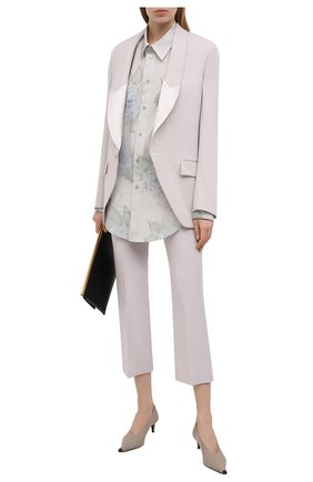 Женские шерстяные брюки STELLA MCCARTNEY светло-серого цвета по цене 53750 руб., арт. 529866/SPA28 | Фото 2 Женские шерстяные брюки STELLA MCCARTNEY светло-серого цвета, арт. 529866/SPA28 | Фото 2