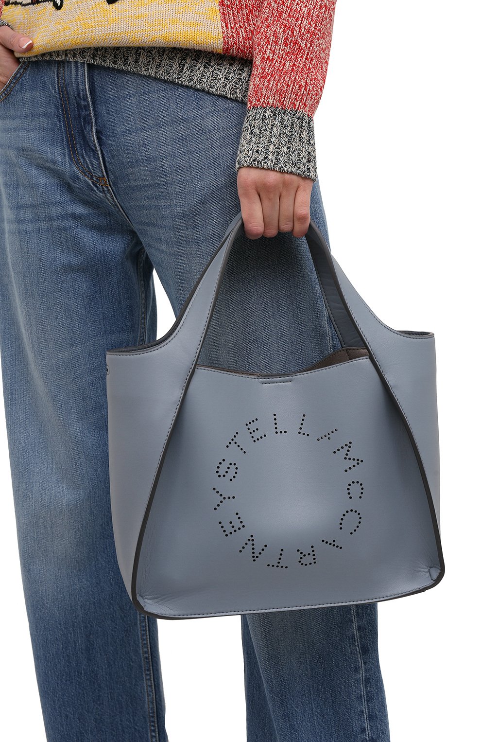 Женский сумка stella logo STELLA MCCARTNEY голубого цвета по цене 66800 руб., арт. 513860/W8542 | Фото 2 Женский сумка stella logo STELLA MCCARTNEY голубого цвета, арт. 513860/W8542 | Фото 2