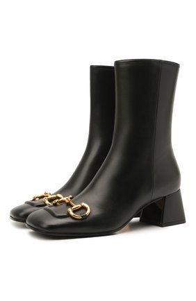 Женские кожаные ботильоны baby GUCCI черного цвета по цене 106200 руб., арт. 643888/BK000 | Фото 1 Женские кожаные ботильоны baby GUCCI черного цвета, арт. 643888/BK000 | Фото 1