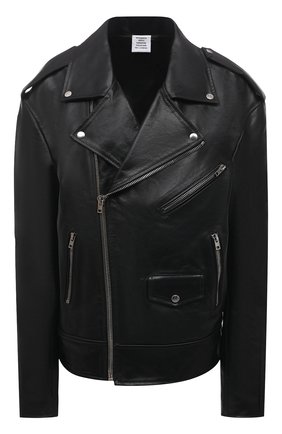 Женская кожаная куртка VETEMENTS черного цвета по цене 410500 руб., арт. UE51JA800WL 2470/W | Фото 1