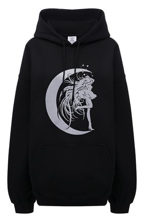 Женский хлопковое худи VETEMENTS черного цвета по цене 69950 руб., арт. UE51TR750B 1604/W | Фото 1 Женский хлопковое худи VETEMENTS черного цвета, арт. UE51TR750B 1604/W | Фото 1