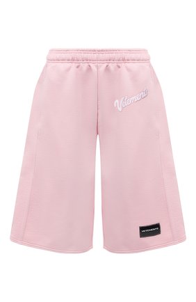 Женские хлопковые шорты VETEMENTS розового цвета по цене 46650 руб., арт. UE51PA660P 1604/W | Фото 1 Женские хлопковые шорты VETEMENTS розового цвета, арт. UE51PA660P 1604/W | Фото 1