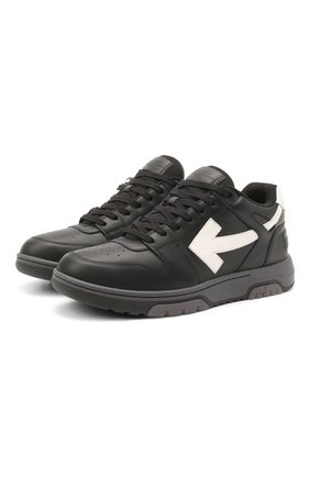 Мужские кожаные кеды out of office OFF-WHITE черного цвета по цене 33950 руб., арт. 0MIA189R21LEA0011001 | Фото 1 Мужские кожаные кеды out of office OFF-WHITE черного цвета, арт. 0MIA189R21LEA0011001 | Фото 1