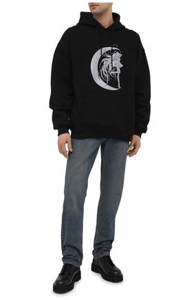 Мужской хлопковое худи VETEMENTS черного цвета по цене 69950 руб., арт. UE51TR750B 1604/M | Фото 2 Мужской хлопковое худи VETEMENTS черного цвета, арт. UE51TR750B 1604/M | Фото 2