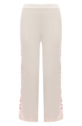 Женские шерстяные брюки STELLA MCCARTNEY кремвого цвета по цене 63600 руб., арт. 581719/S2235 | Фото 1 Женские шерстяные брюки STELLA MCCARTNEY кремвого цвета, арт. 581719/S2235 | Фото 1 (Длина (брюки, джинсы): Стандартные; Материал внешний: Шерсть; Женское Кросс-КТ: Брюки-одежда; Силуэт Ж (брюки и джинсы): Прямые; Стили: Спорт-шик)