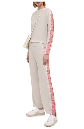 Женские шерстяные брюки STELLA MCCARTNEY кремвого цвета по цене 63600 руб., арт. 581719/S2235 | Фото 2 Женские шерстяные брюки STELLA MCCARTNEY кремвого цвета, арт. 581719/S2235 | Фото 2 (Длина (брюки, джинсы): Стандартные; Материал внешний: Шерсть; Женское Кросс-КТ: Брюки-одежда; Силуэт Ж (брюки и джинсы): Прямые; Стили: Спорт-шик)