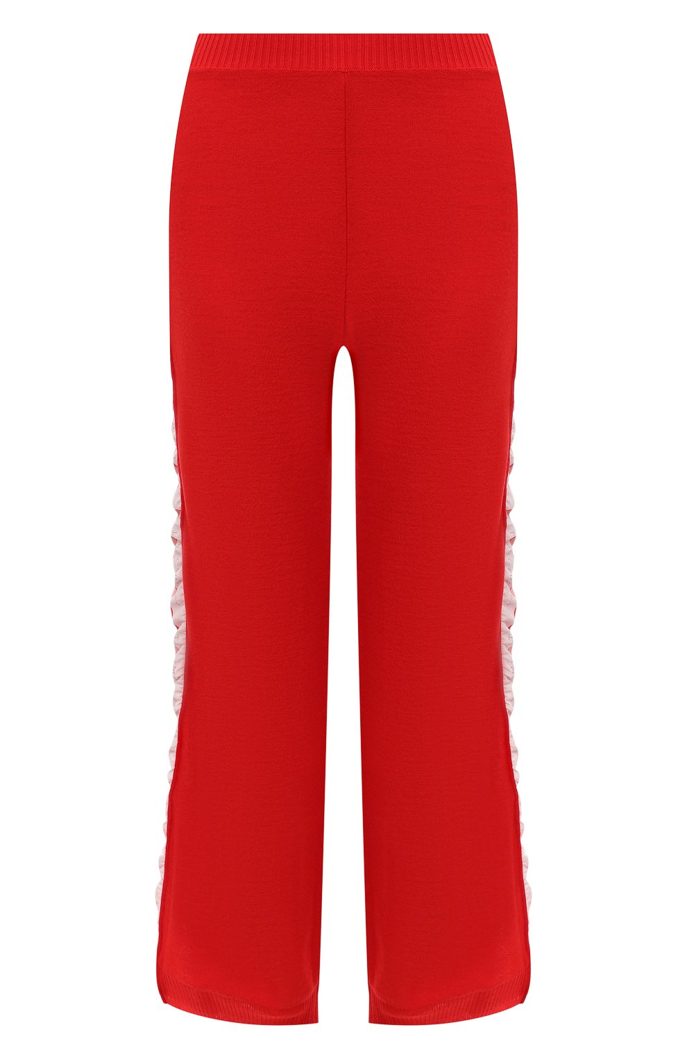 Женские шерстяные брюки STELLA MCCARTNEY красного цвета, арт. 581719/S2235 | Фото 1 (Материал внешний: Шерсть; Длина (брюки, джинсы): Стандартные; Женское Кросс-КТ: Брюки-одежда; Силуэт Ж (брюки и джинсы): Прямые; Региональные ограничения белый список (Axapta Mercury): RU; Стили: Спорт-шик)