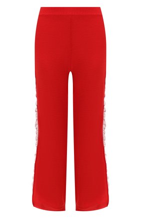 Женские шерстяные брюки STELLA MCCARTNEY красного цвета, арт. 581719/S2235 | Фото 1 (Длина (брюки, джинсы): Стандартные; Материал внешний: Шерсть; Женское Кросс-КТ: Брюки-одежда; Силуэт Ж (брюки и джинсы): Прямые; Стили: Спорт-шик; Региональные ограничения белый список (Axapta Mercury): RU)