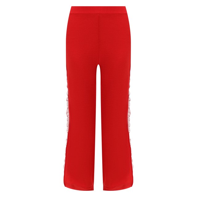 Шерстяные брюки Stella McCartney красного цвета